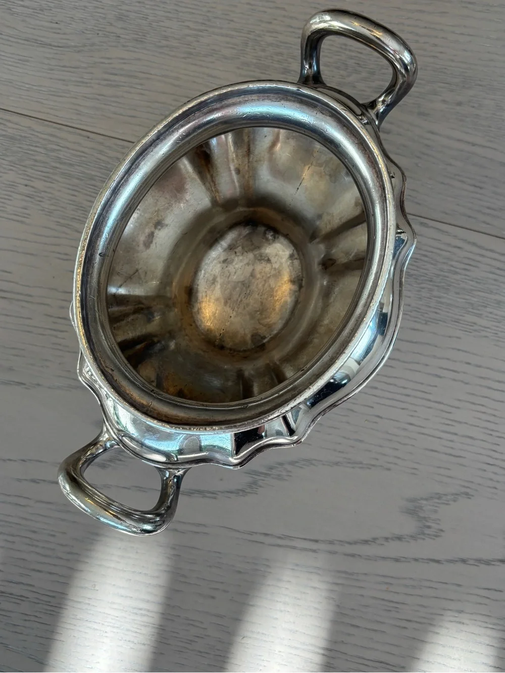 Silver Plate Tureen Bowl Vase Centerpiece Vintage Hotel The Emerson